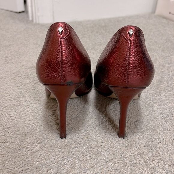 Sam Edelman heels. Metallic red leather. Size 7 - Picture 4 of 8